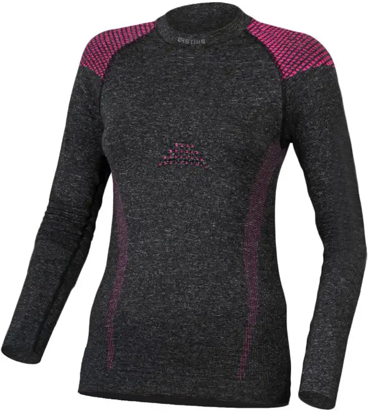 Термофутболка жіноча Lasting TELA, сірий/рожевий, S/M (8595067887005) - Robinzon.ua