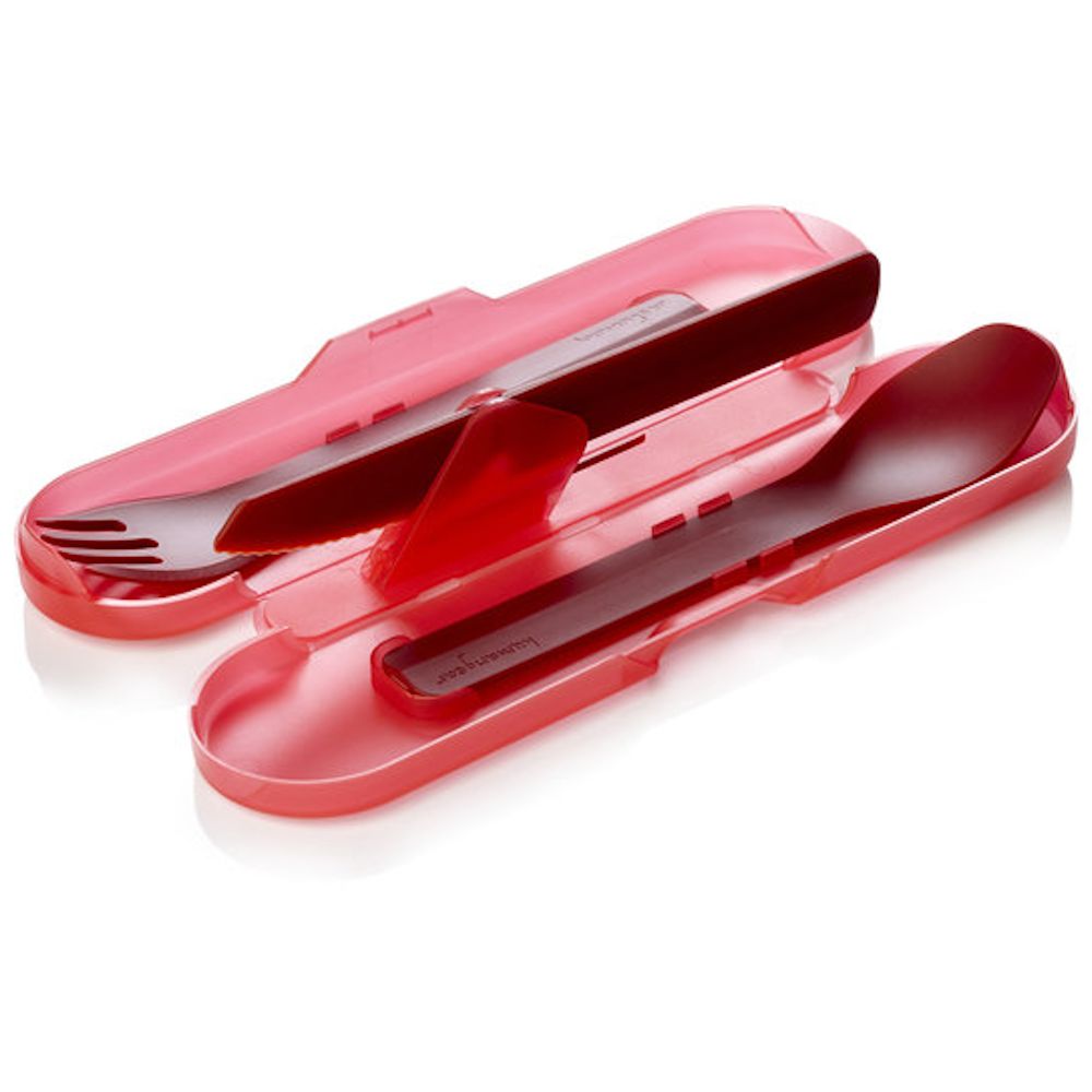 Набор столовых приборов Humangear GoBites Trio. Red - 2 - Robinzon.ua