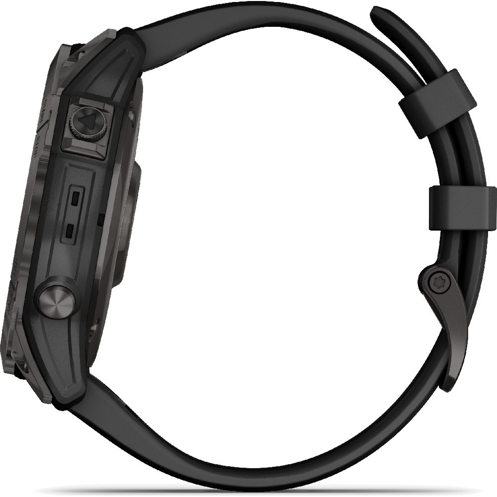 Спортивные часы Garmin Fenix 7X Sapphire Solar Carbon Gray DLC Titanium с силиконовым ремешком 010-02541-11 - 5 - Robinzon.ua
