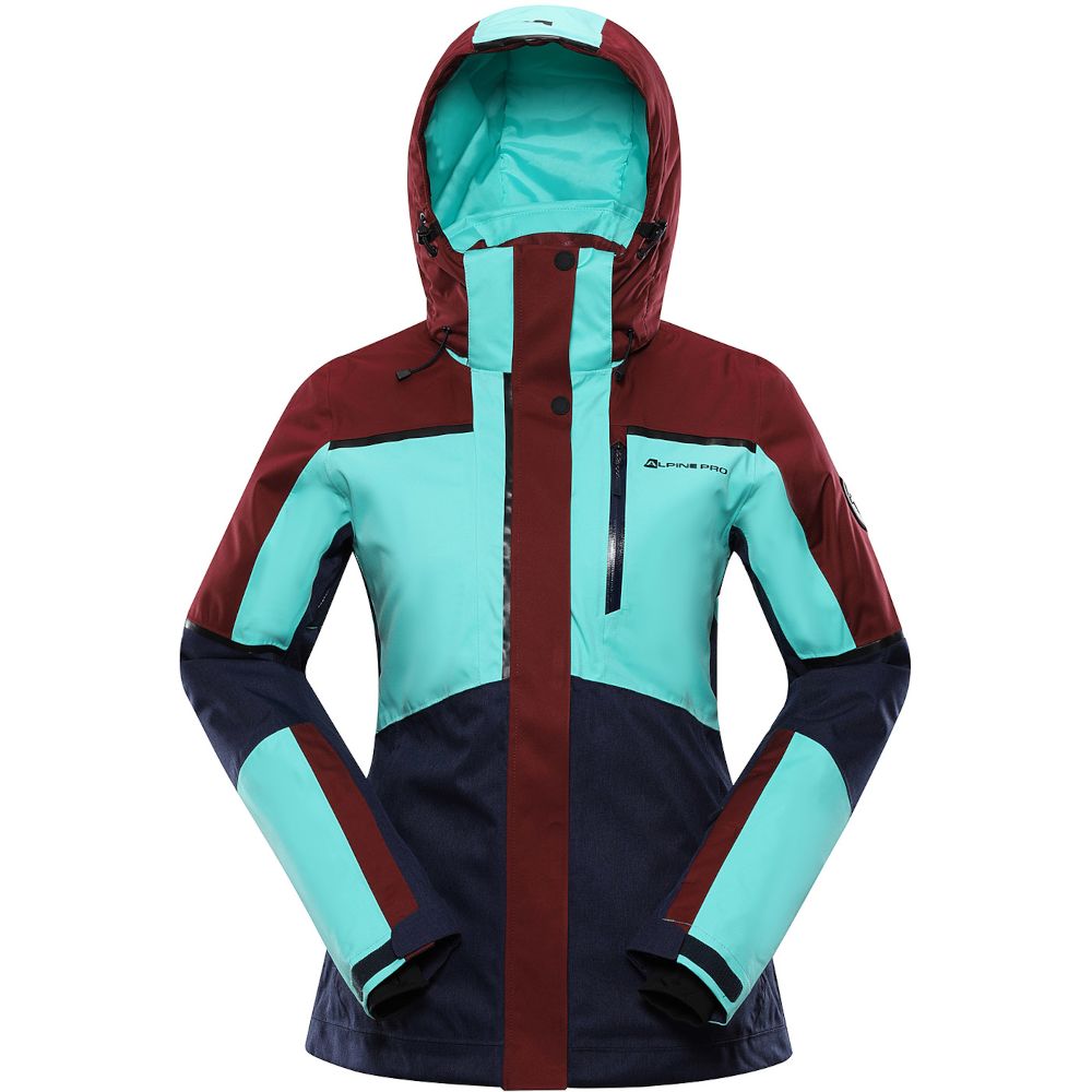 Горнолыжная женская теплая мембранная куртка Alpine Pro MALEFA, Turquoise/Dark blue, L (LJCY546547 L) - Robinzon.ua