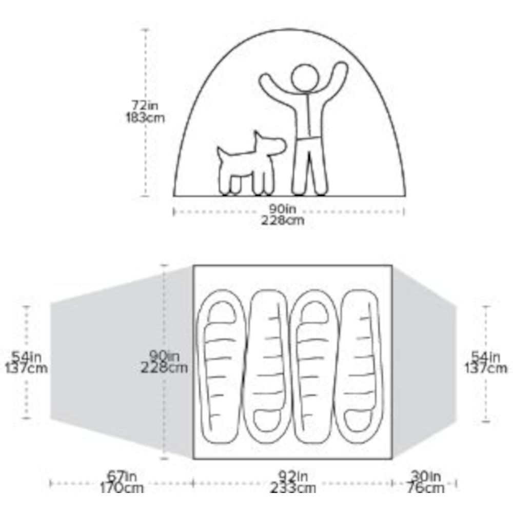Палатка Big Agnes Bunk House 4 2022 Orange - 8 - Robinzon.ua