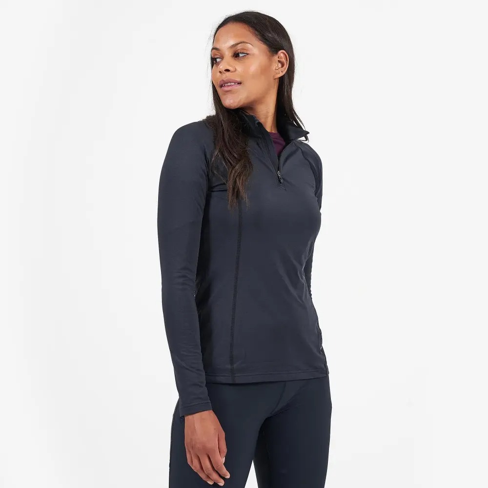 Кофта жіноча Montane Female Dart Thermo Zip Neck, Black, M/12/38 (5056237059231) - 1 - Robinzon.ua