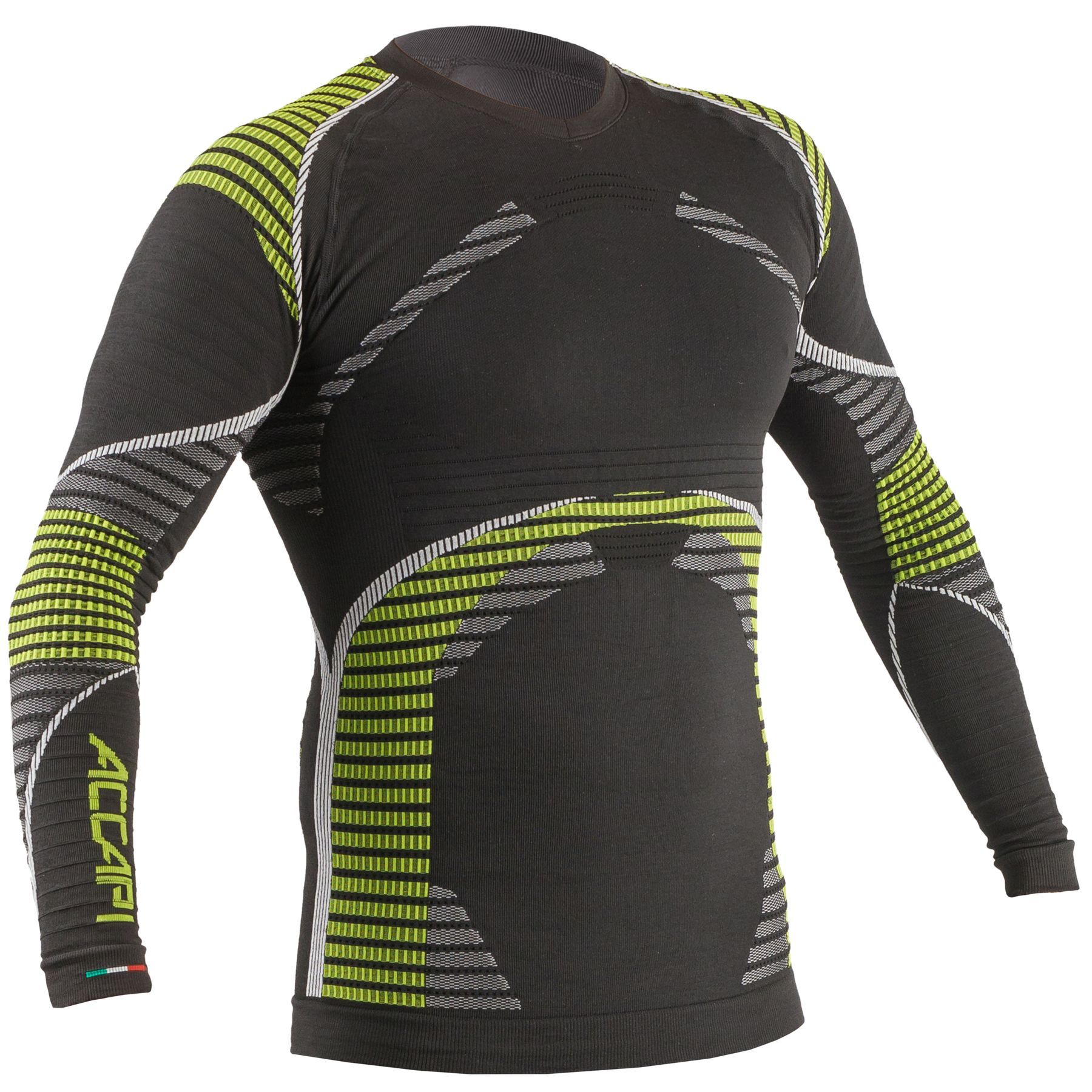 Термофутболка з довгим рукавом чоловіча Accapi HealthPower, Black/Lime, M/L (ACC NA401.909-ML) - Robinzon.ua