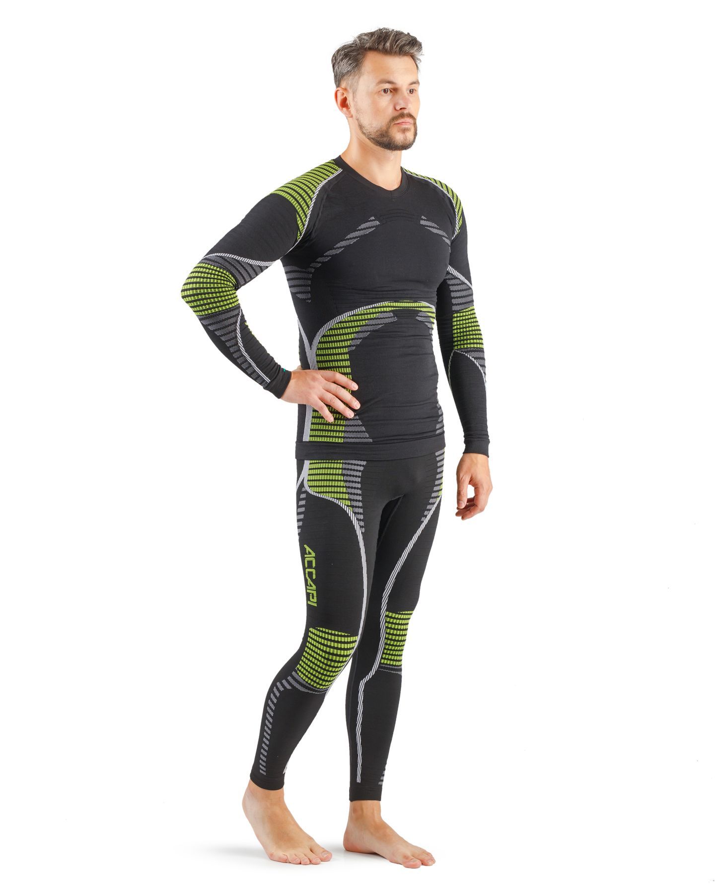 Термофутболка з довгим рукавом чоловіча Accapi HealthPower, Black/Lime, M/L (ACC NA401.909-ML) - 7 - Robinzon.ua