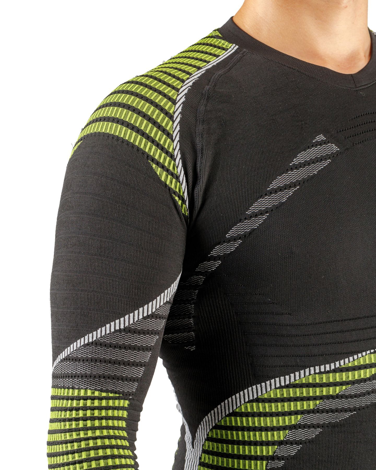 Термофутболка з довгим рукавом чоловіча Accapi HealthPower, Black/Lime, M/L (ACC NA401.909-ML) - 2 - Robinzon.ua