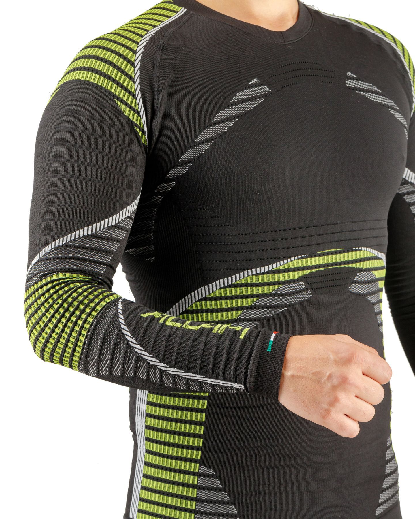 Термофутболка з довгим рукавом чоловіча Accapi HealthPower, Black/Lime, M/L (ACC NA401.909-ML) - 4 - Robinzon.ua