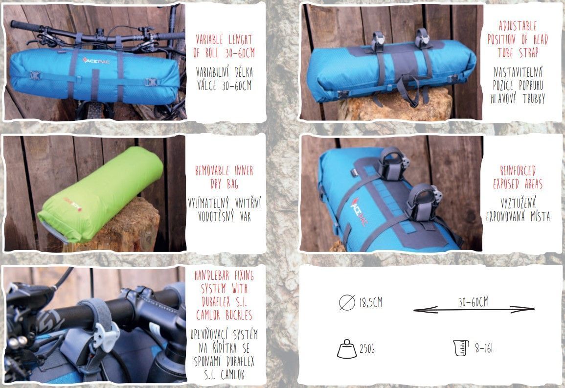 Сумка на кермо Acepac Bar Roll Black (ACPC 101301) - 2 - Robinzon.ua