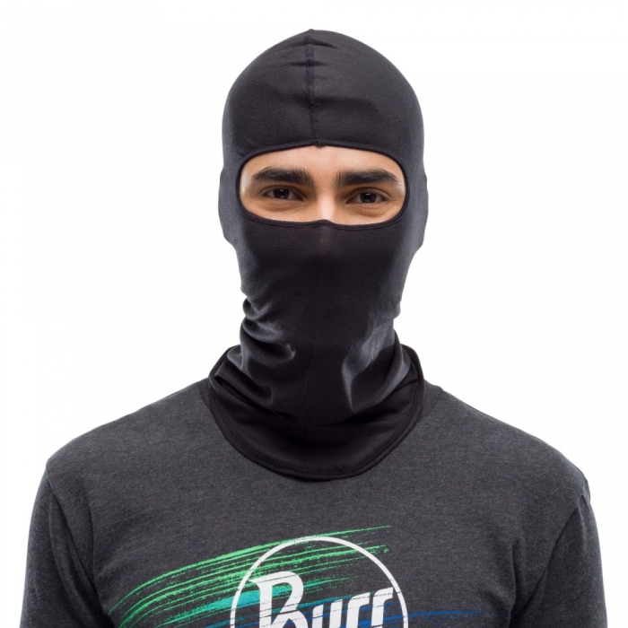 Балаклава Buff Lightweight Merino Wool Balaclava, Solid Black (BU 123327.999.10.00) - 4 - Robinzon.ua