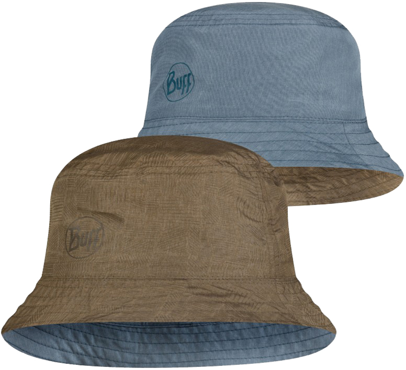 Панама Buff Travel Bucket Hat, Zadok Blue-Olive - S/M (BU 122592.707.20.00) - Robinzon.ua