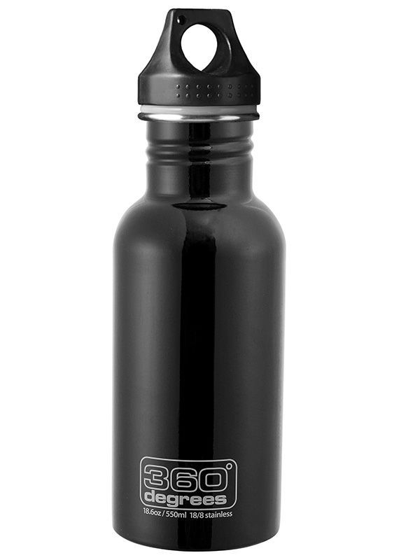 Фляга 360° degrees Stainless Steel Bottle, Matte Black, 550 ml (STS 360SSB550MTBK) - Robinzon.ua