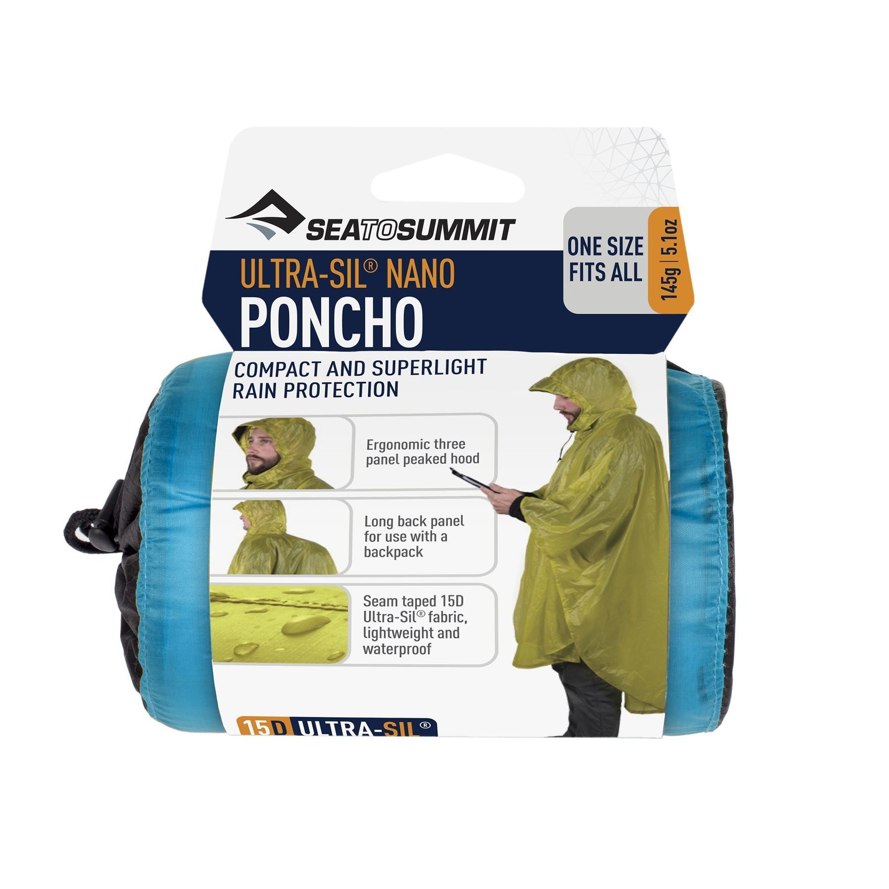 Дощовик-пончо Poncho 15D Blue, 140 х 118 см від Sea to Summit (STS APONSTD15DBL) - 1 - Robinzon.ua