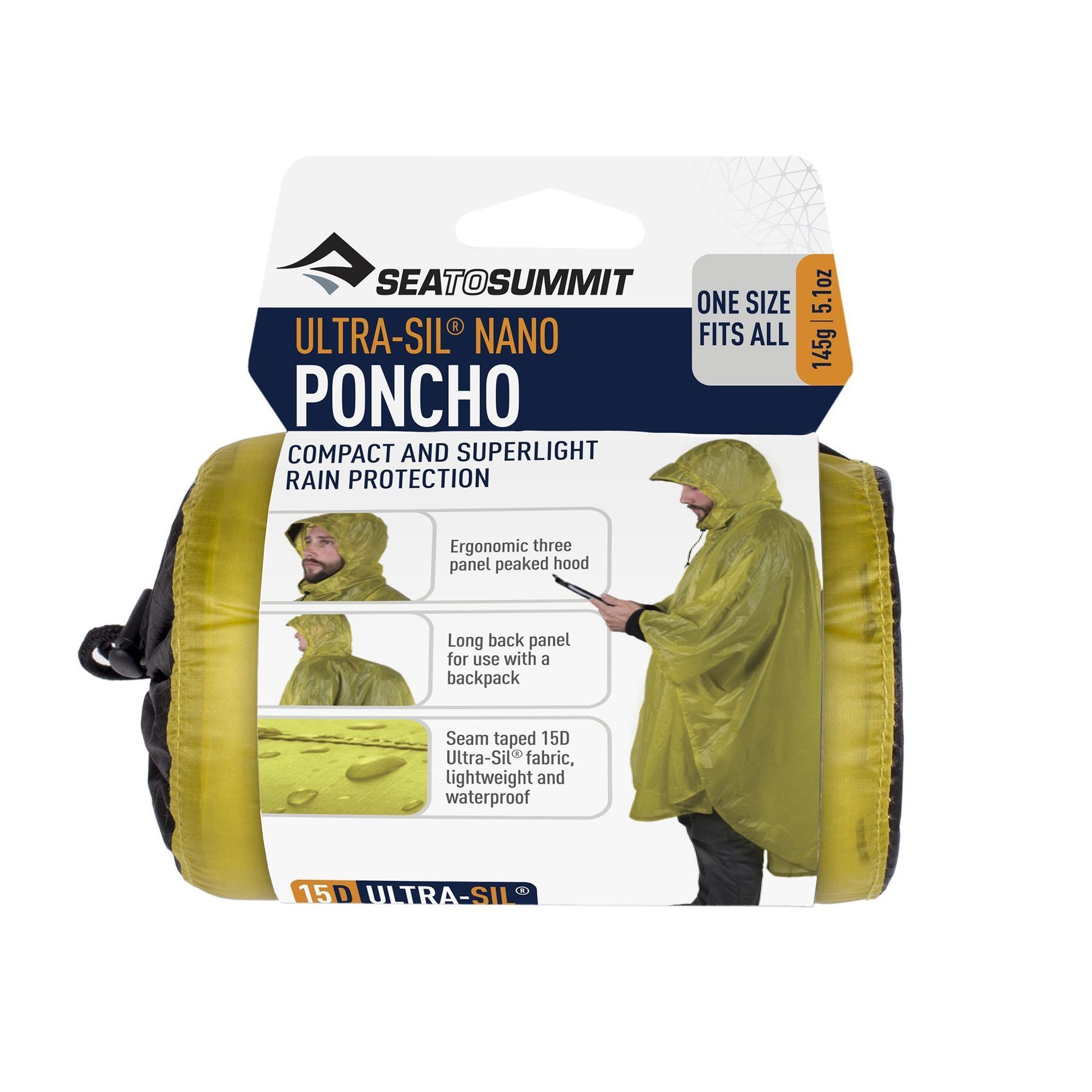 Дощовик-пончо Poncho 15D Lime, 140 х 118 см від Sea to Summit (STS APONSTD15DLI) - 3 - Robinzon.ua