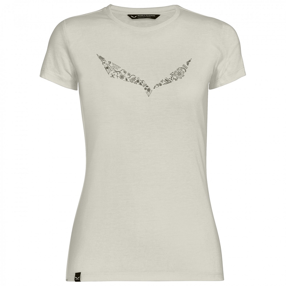 Женская футболка Salewa Solid DRI-REL W S/S TEE, beige, 42/36 (27019/7266 42/36) - Robinzon.ua
