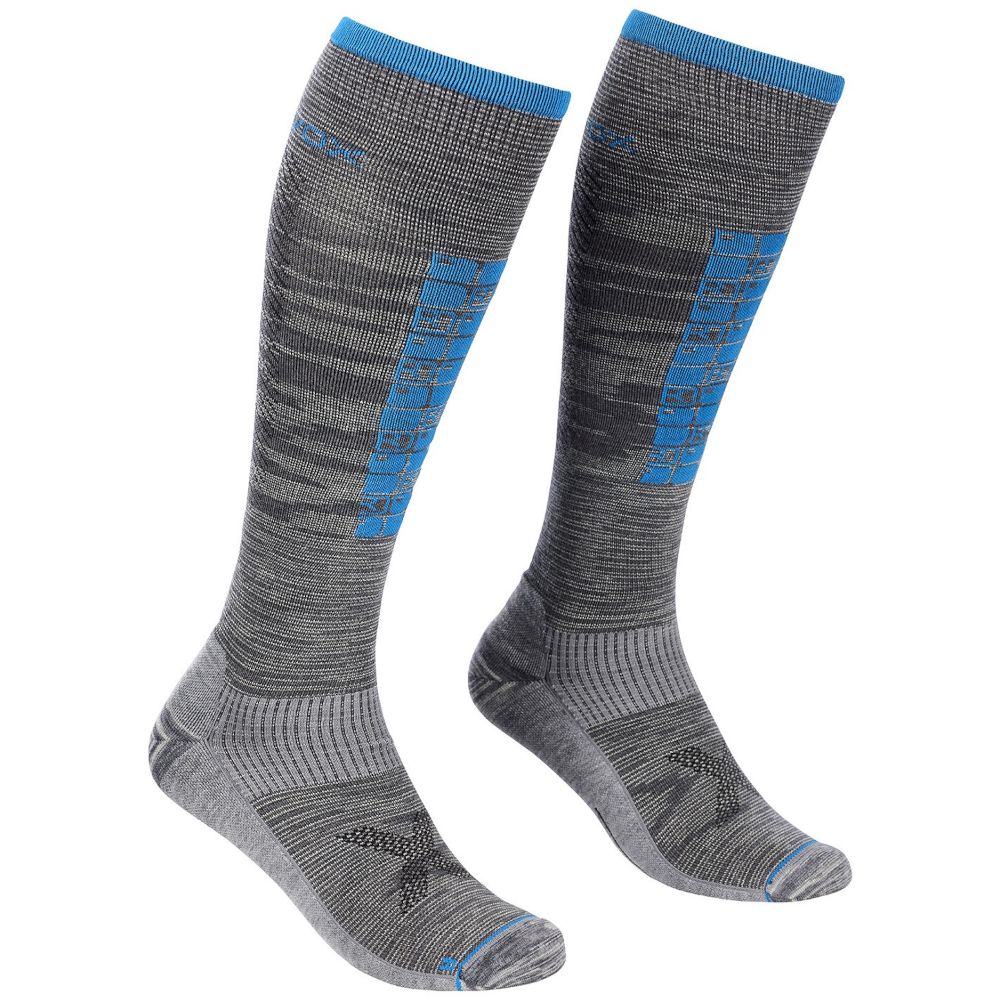 Носки мужские Ortovox Ski Compression Long Socks M, grey blend, 42-44 (4251422572446) - 2 - Robinzon.ua