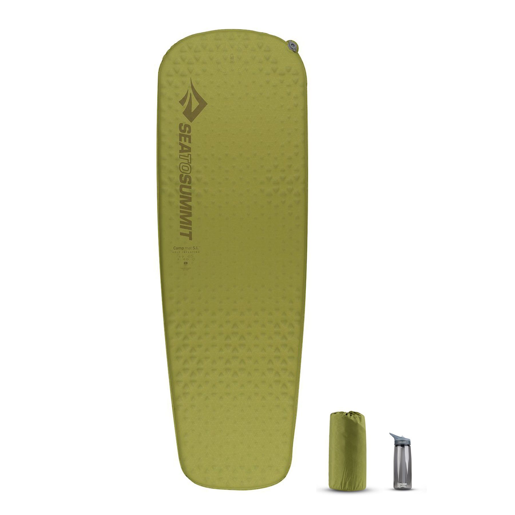 Самонадувающийся коврик Sea to Summit Camp Mat, 198х64х3.8см, Olive (STS AMSICML) - 1 - Robinzon.ua
