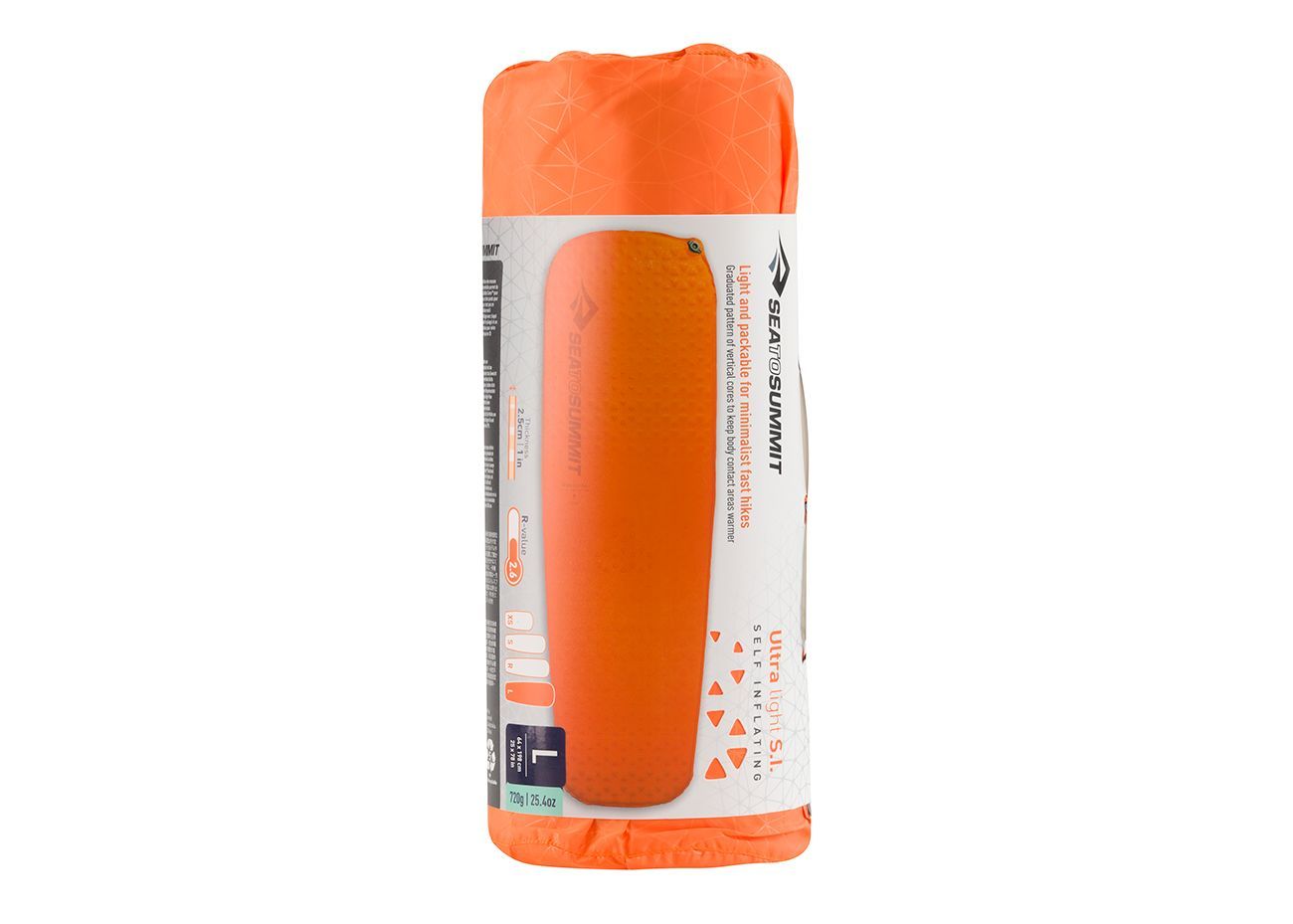 Самонадувающийся коврик Sea to Summit UltraLight Mat, 198х64х2.5см, Orange (STS AMSIULL) - 3 - Robinzon.ua