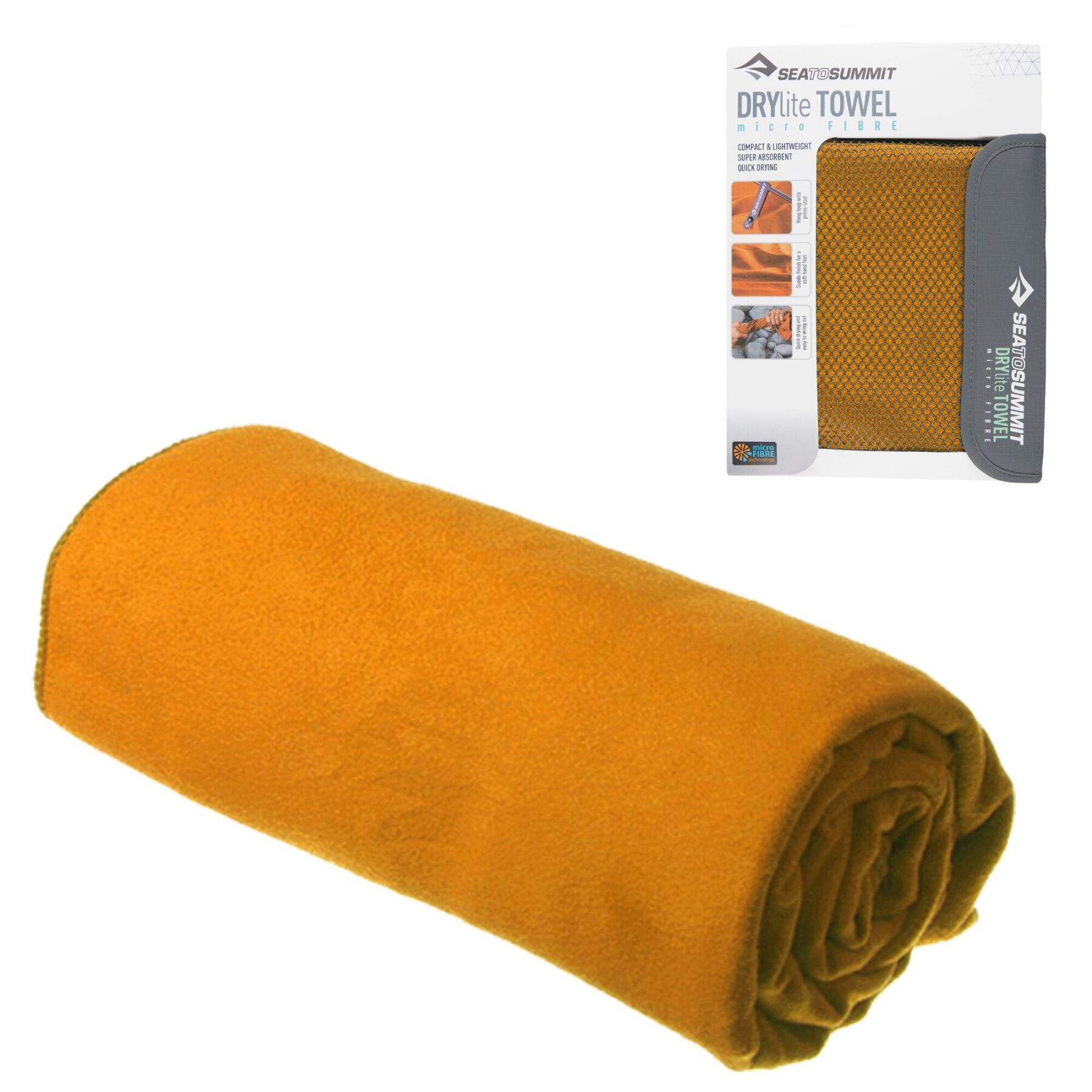 Рушник з мікрофібри DryLite Towel, S - 40х80см, Orange від Sea to Summit (STS ADRYASOR) - Robinzon.ua