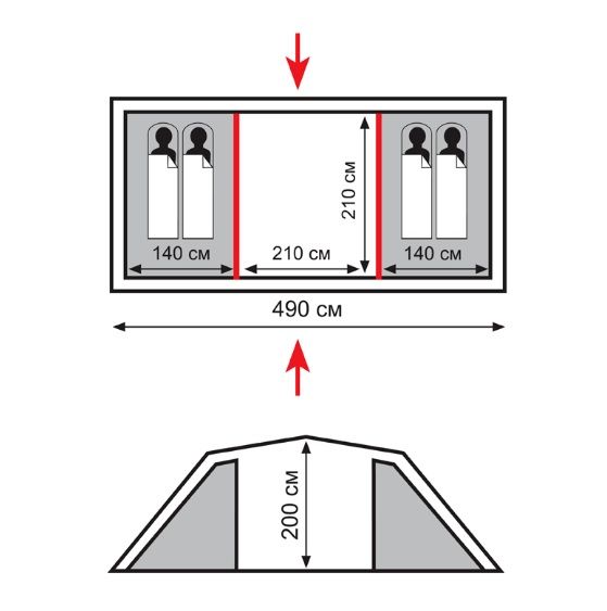 Палатка Totem Hurone 4 (V2) - 1 - Robinzon.ua