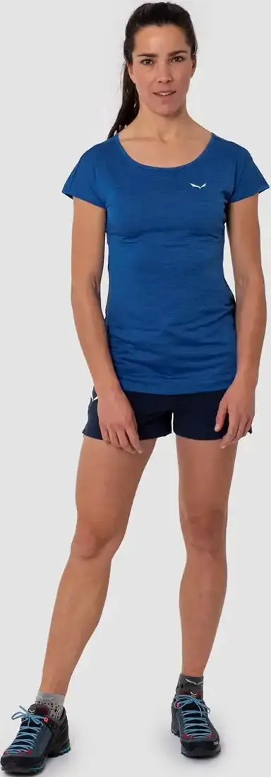Женская футболка Salewa Puez Melange Dry W S/S Tee, blue electric Melange, 42/36 (265388625) - 2 - Robinzon.ua