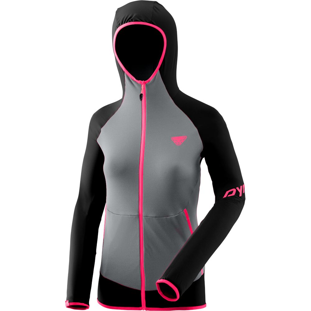 Женская флисовая кофта с рукавом реглан Dynafit Transalper Light PTC W Hoody, gray/black, 40/34 (711770912) - 3 - Robinzon.ua