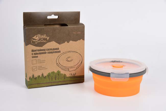Контейнер складаний з кришкою-кліпсою Tramp (550ml) orange TRC-088-orange - 1 - Robinzon.ua