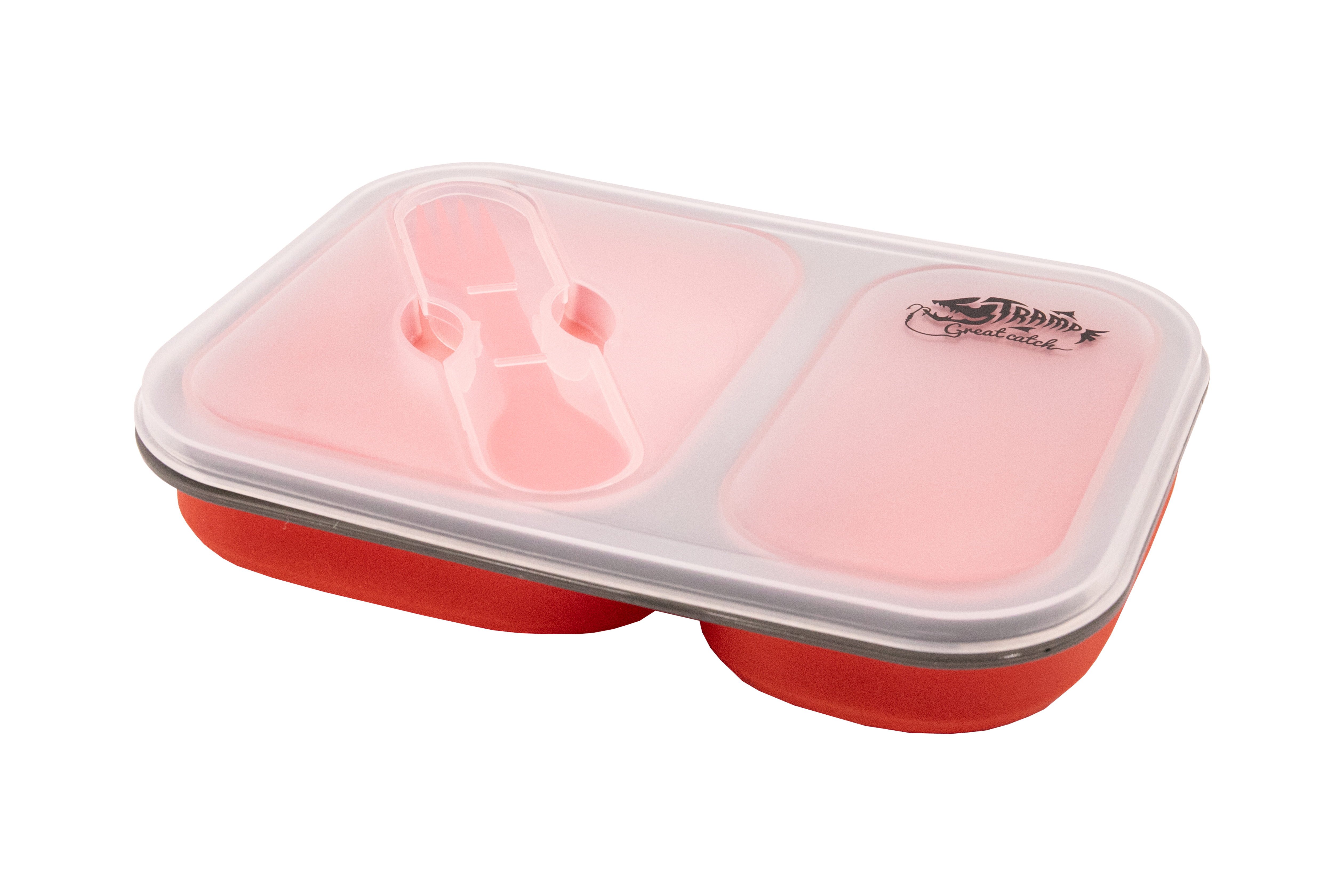 Контейнер силиконовый на 2 отсека Tramp (900ml) с ложкой-вилкой - 1 - Robinzon.ua