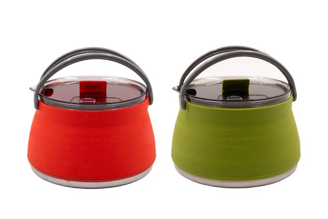 Чайник Tramp силиконовый с металлическим дном 1л олива TRC-125 - 7 - Robinzon.ua