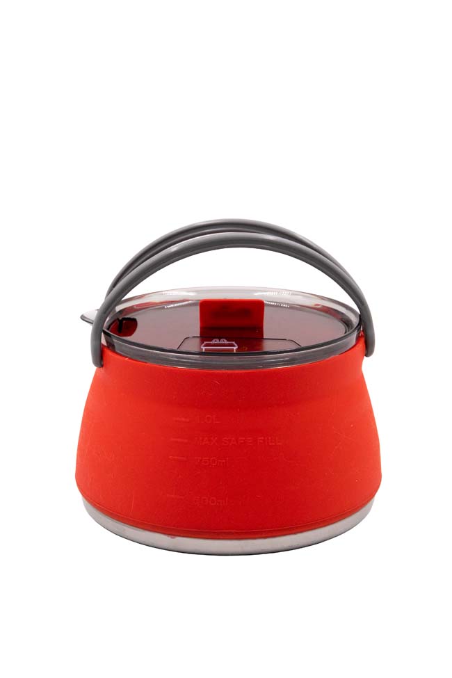 Чайник Tramp силиконовый с металлическим дном 1л терракот TRC-125 - Robinzon.ua