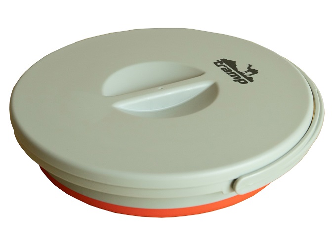 Відро TRAMP складане силіконове з кришкою 5л терракотове TRC-127 - 1 - Robinzon.ua