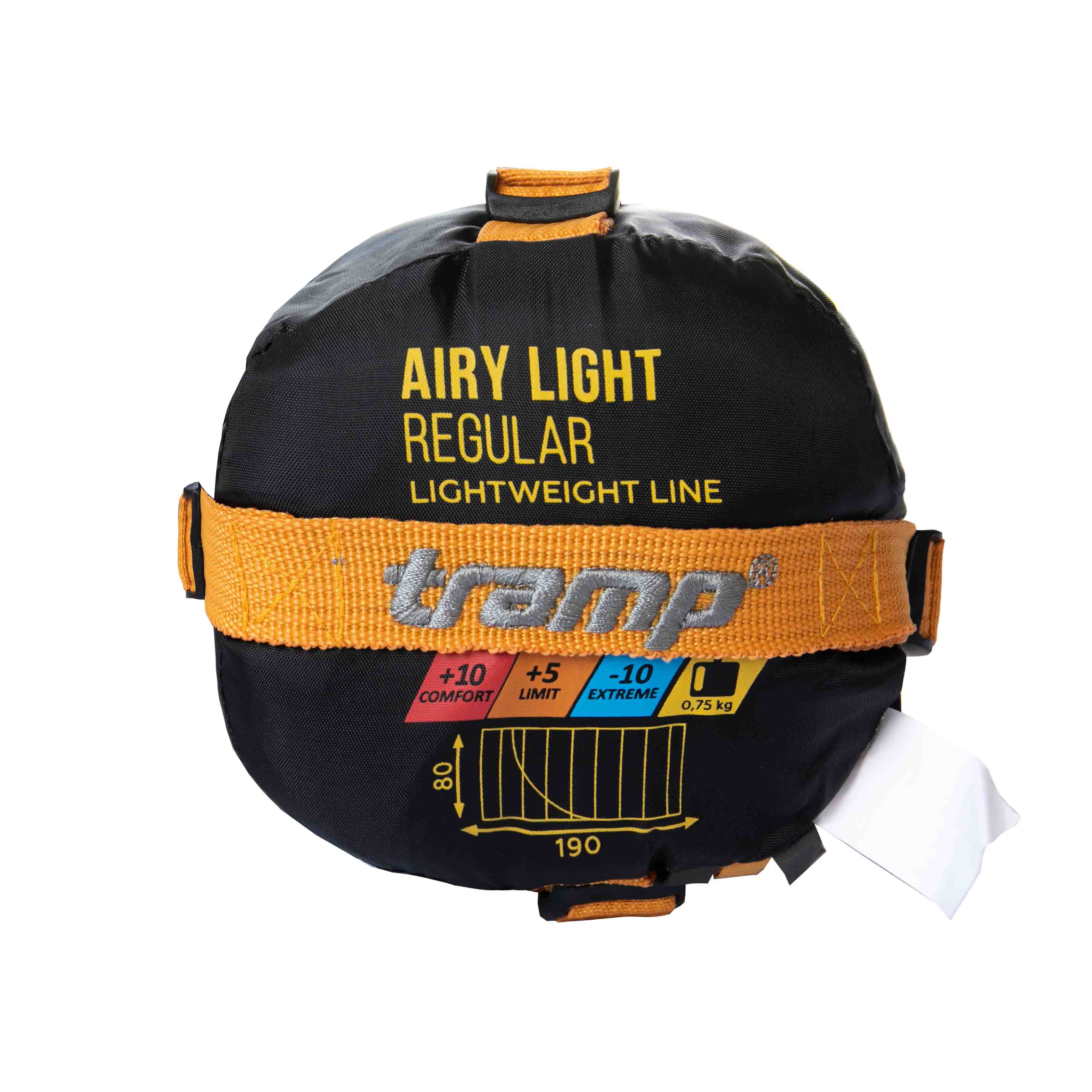 Спальный мешок Tramp Airy Light одеяло з капюш левый yellow/grey 190/80 UTRS-056 - 1 - Robinzon.ua