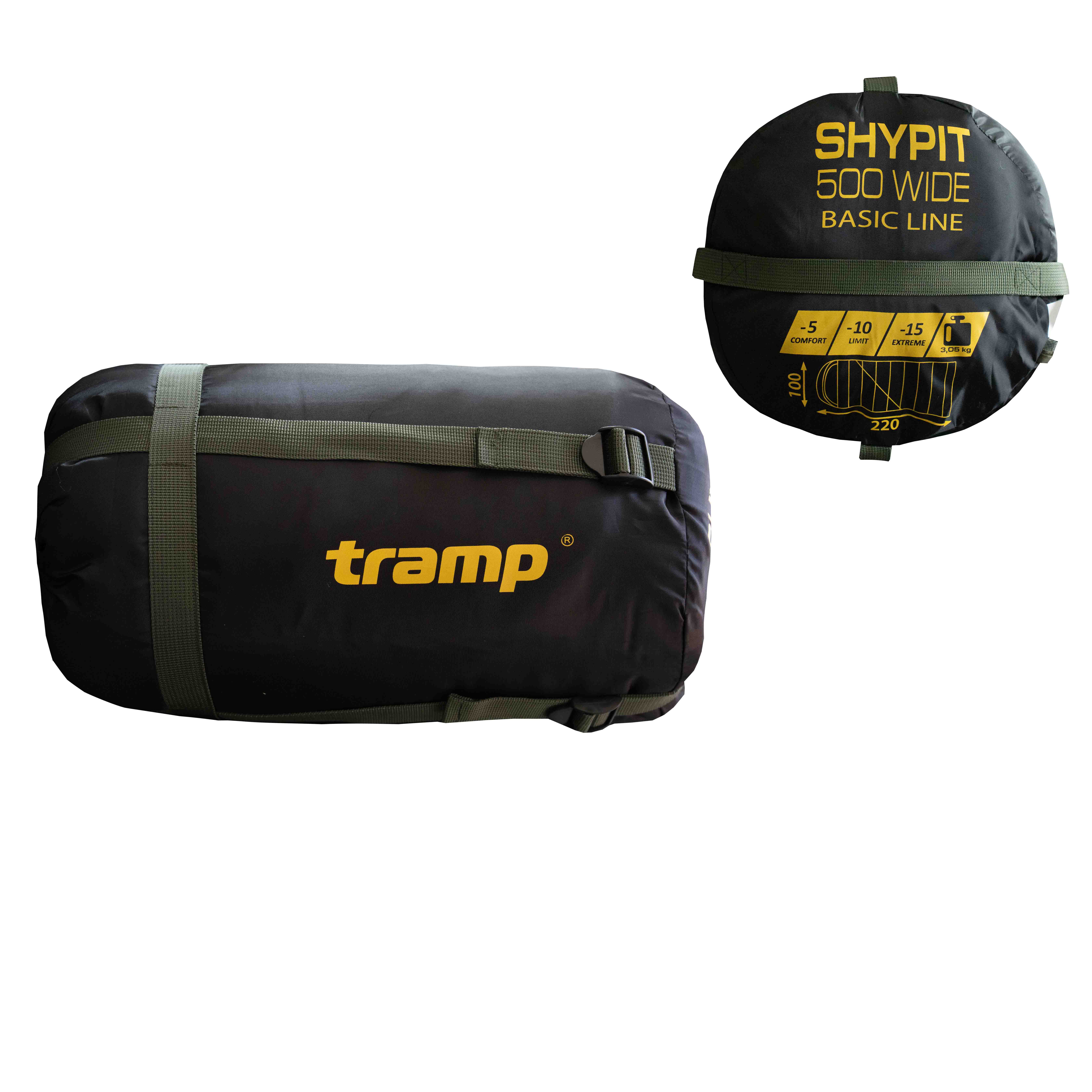 Спальний мішок Tramp Shypit 500XL ковдра з капюш правий olive 220/100 UTRS-062L - 3 - Robinzon.ua