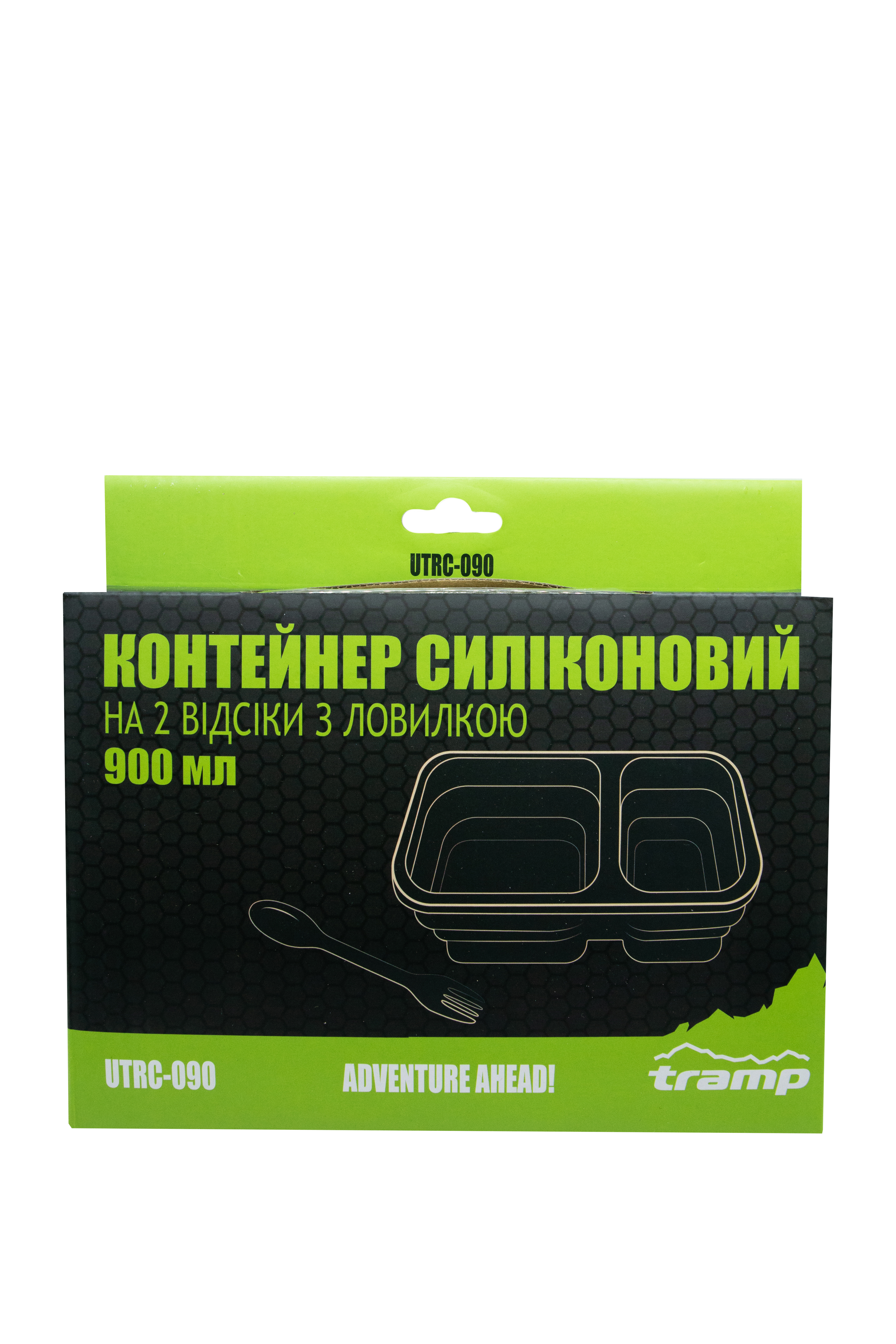 Контейнер силіконовий на 2 відділення Tramp (900ml) з ложкою-виделкою olive UTRC-090-olive - 6 - Robinzon.ua