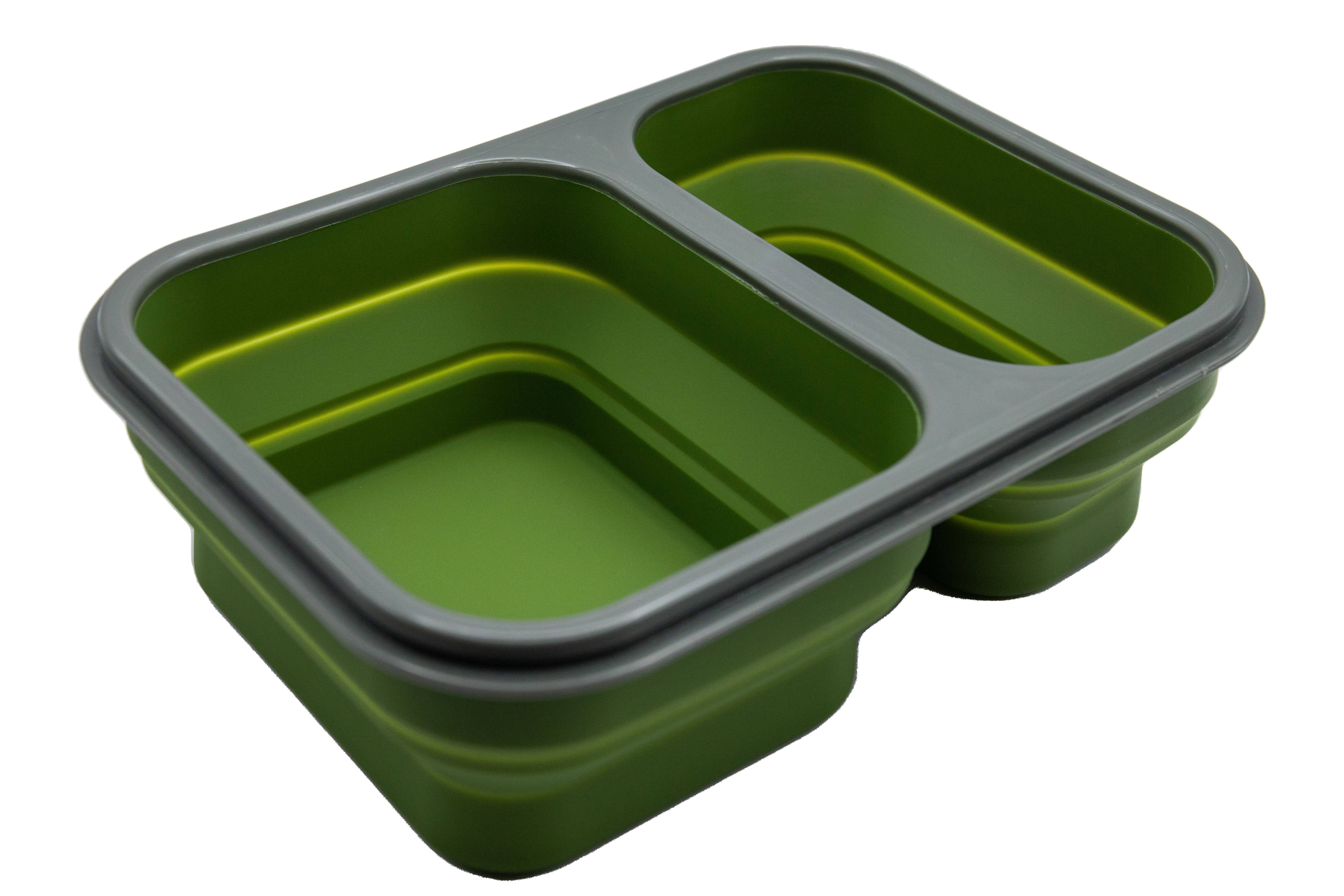 Контейнер силіконовий на 2 відділення Tramp (900ml) з ложкою-виделкою olive UTRC-090-olive - 5 - Robinzon.ua