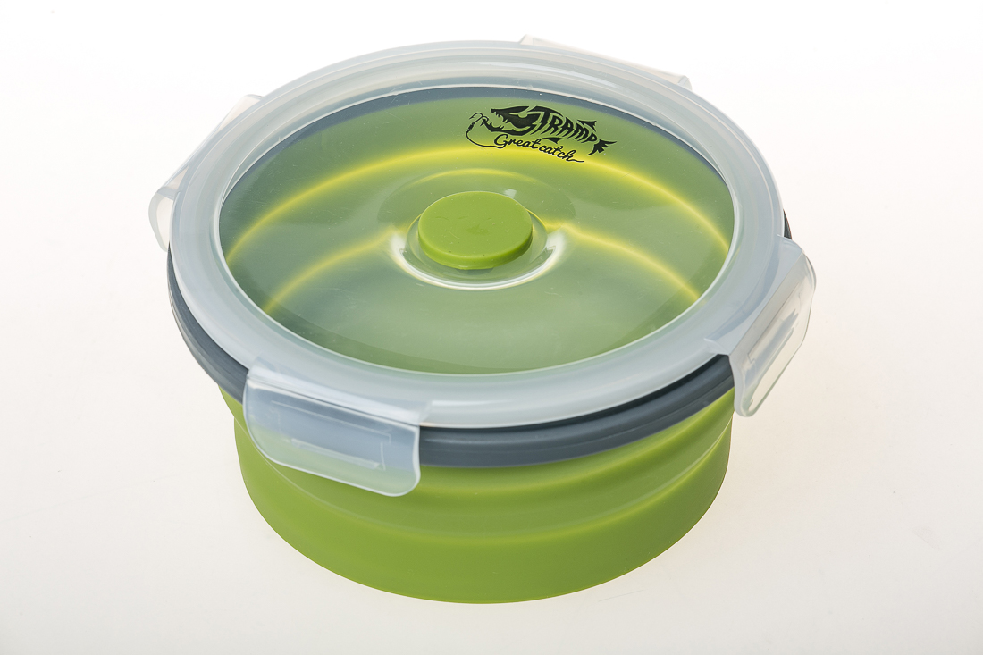 Контейнер TRAMP складаний силіконовий з кришкою защіпкою 800мл UTRC-087 , Помаранчевий - Robinzon.ua