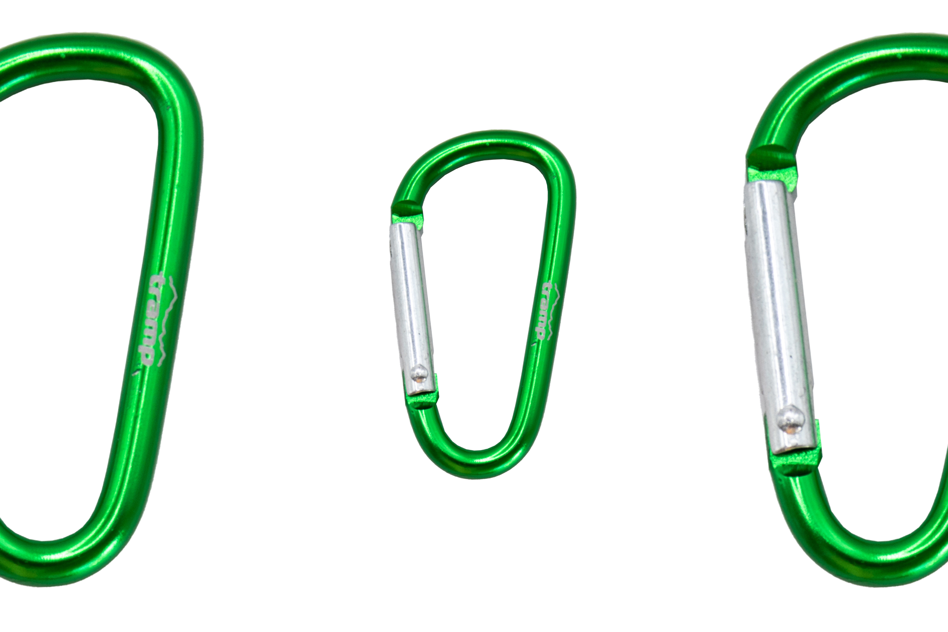 Карабин Tramp алюминиевый, размер 5 см, без муфты, зеленый арт.TRA-058 - 1 - Robinzon.ua