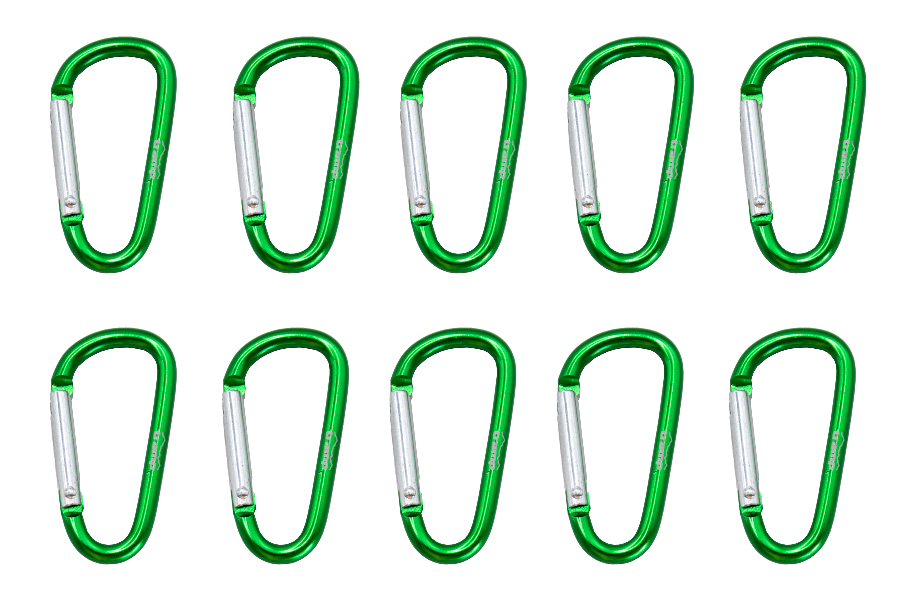 Карабин Tramp алюминиевый, размер 5 см, без муфты, зеленый арт.TRA-058 - 2 - Robinzon.ua