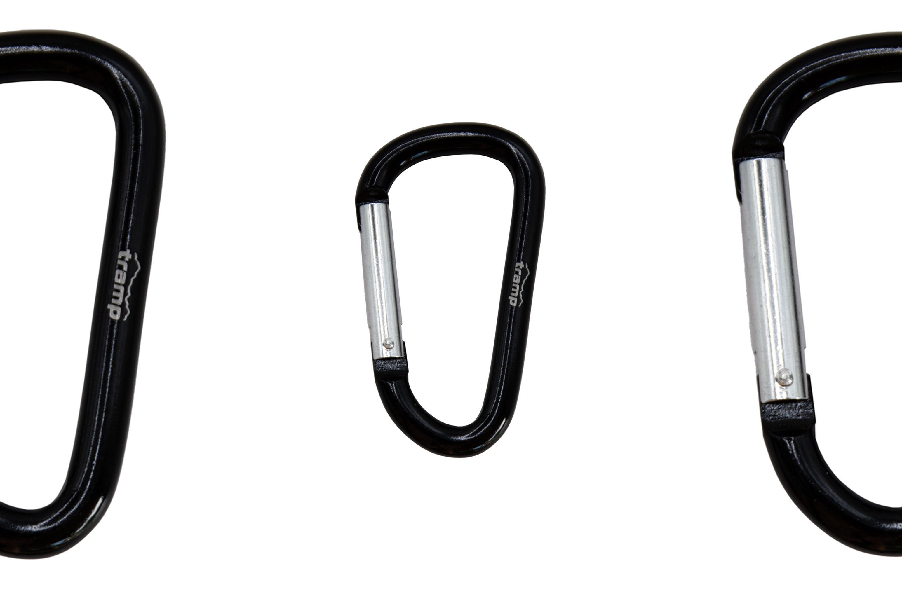 Карабін Tramp алюмінієвий, розмір 7 см, без муфти, чорний UTRA-301-black - 1 - Robinzon.ua