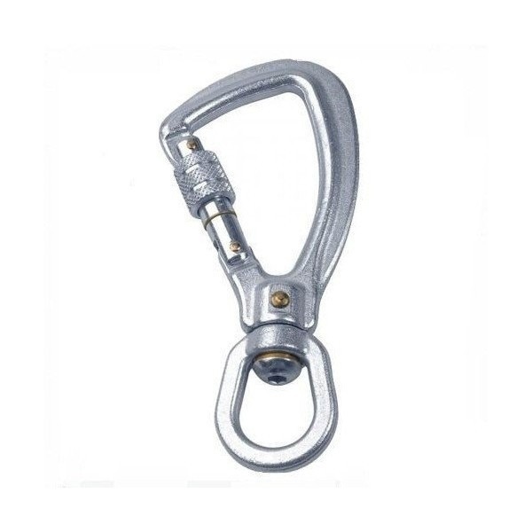 Карабін з вертлюгом Singing Rock Twister Hook,Screw Gate Zink-plated (SR K36421.ZO) - Robinzon.ua