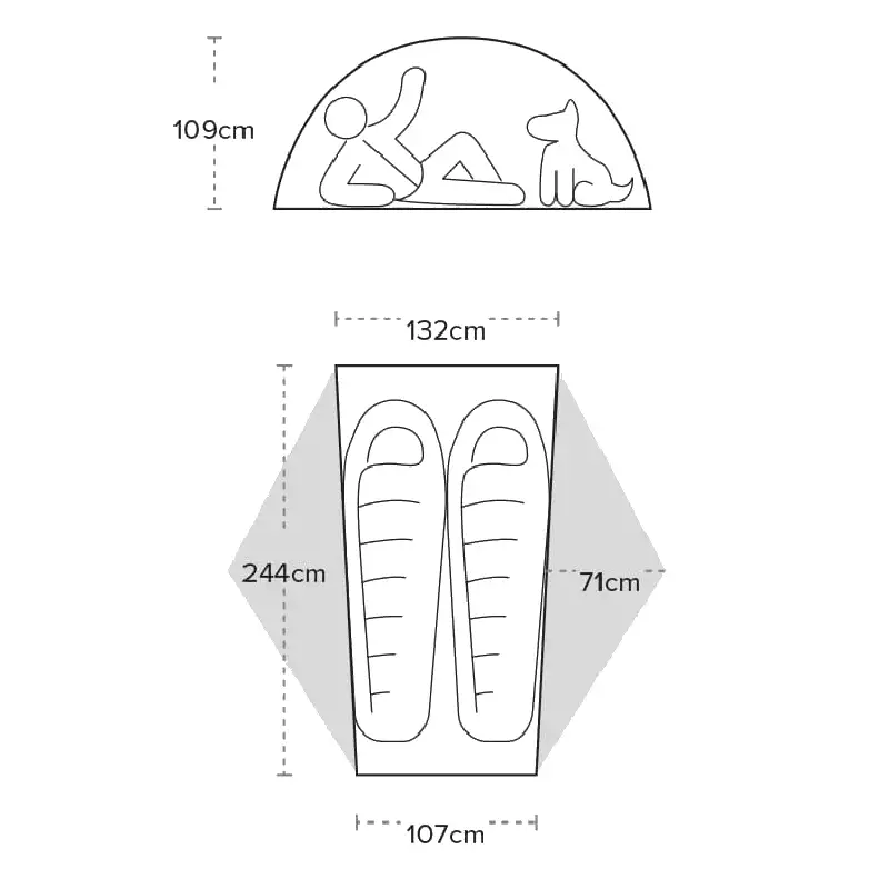 Палатка Big Agnes Copper Spur HV UL2 Long Orange - 6 - Robinzon.ua