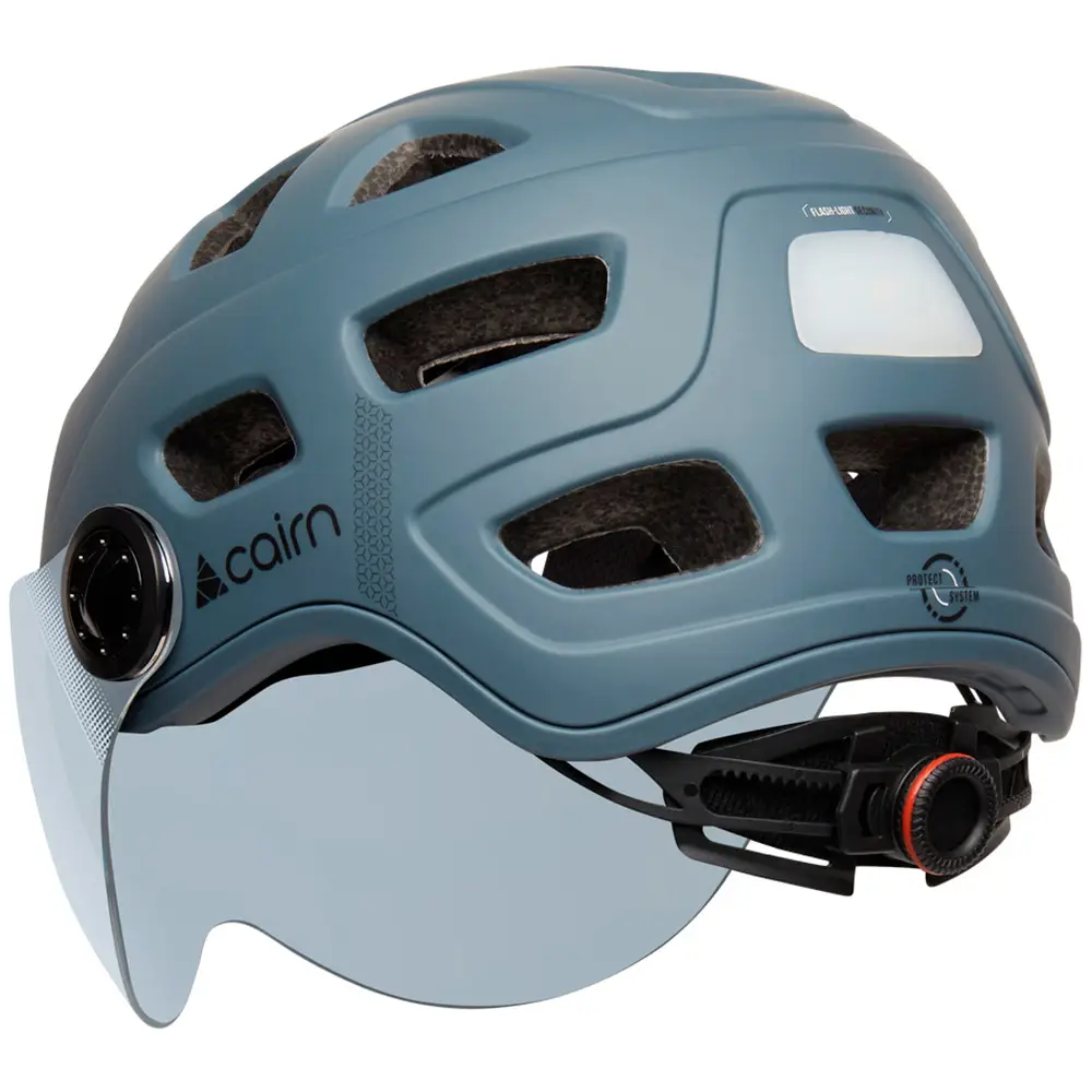 Cairn велошолом Quartz Visor LED USB grey 52-58 - 1 - Robinzon.ua