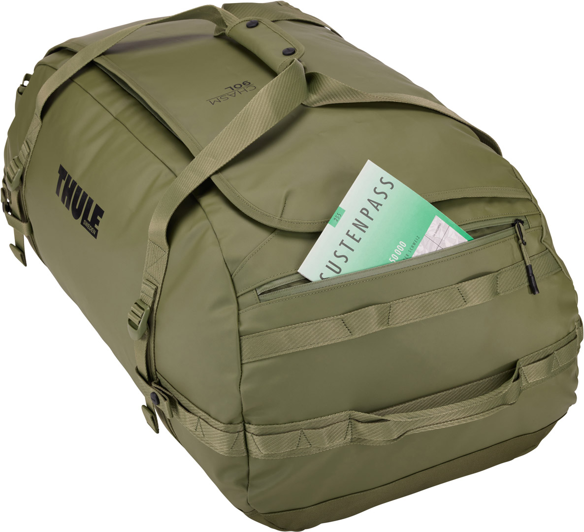 Спортивна сумка Thule Chasm Duffel 90L (Olivine) (TH 3204998) - 8 - Robinzon.ua