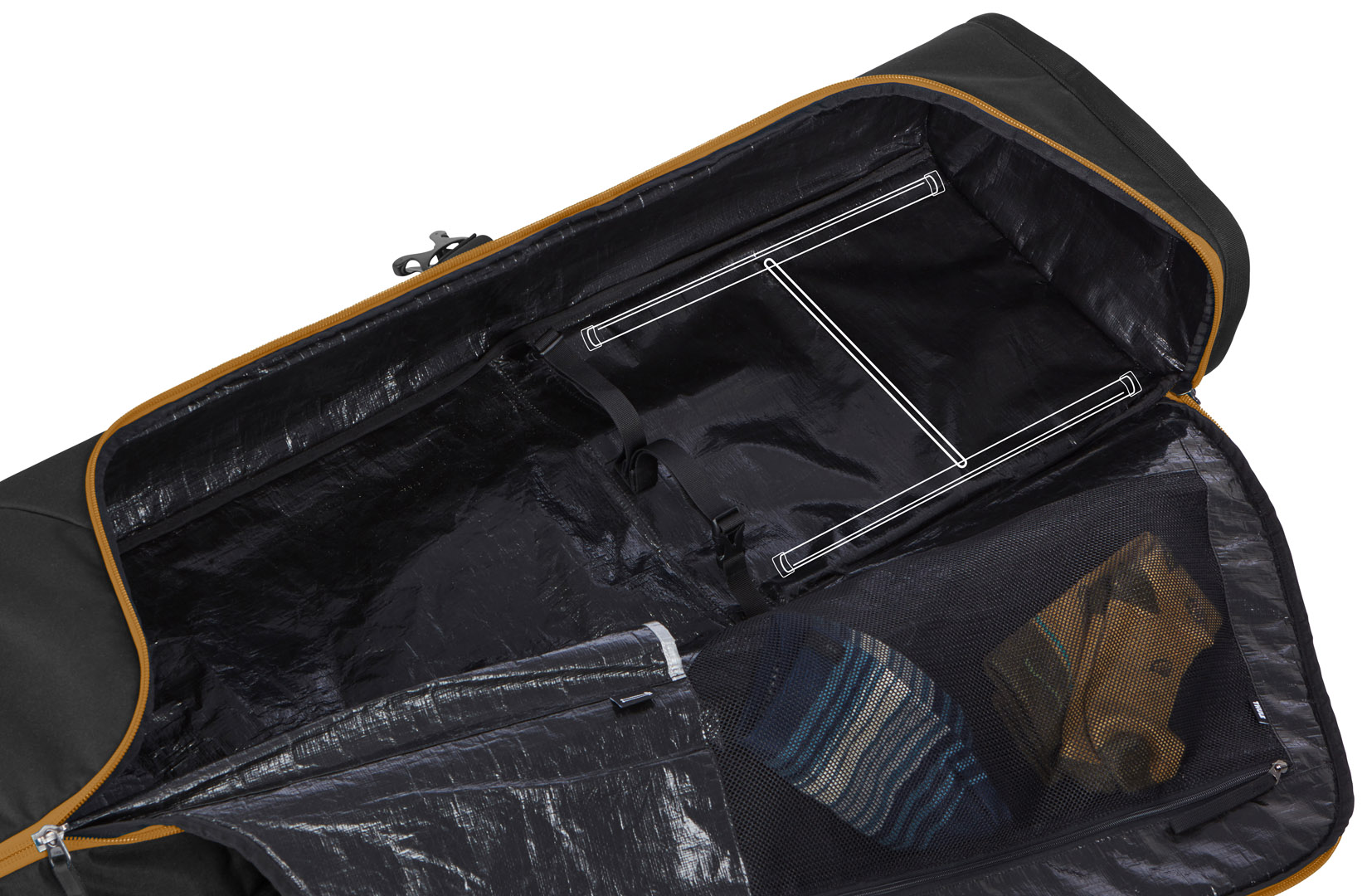 Чохол на колесах для лиж Thule RoundTrip Ski Roller 175cm (Black) (TH 3204364) - 3 - Robinzon.ua