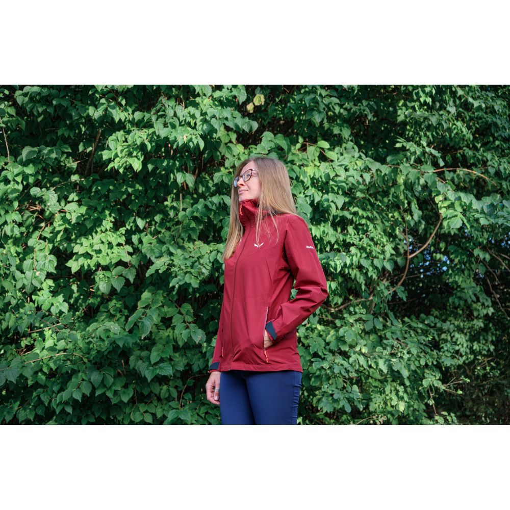 Мембранна жіноча куртка для трекінгу Salewa Puez Aqua 4 2.5L PTX Jacket W, Red Syrah, 48/42 (28616/1570 48/42) - 3 - Robinzon.ua