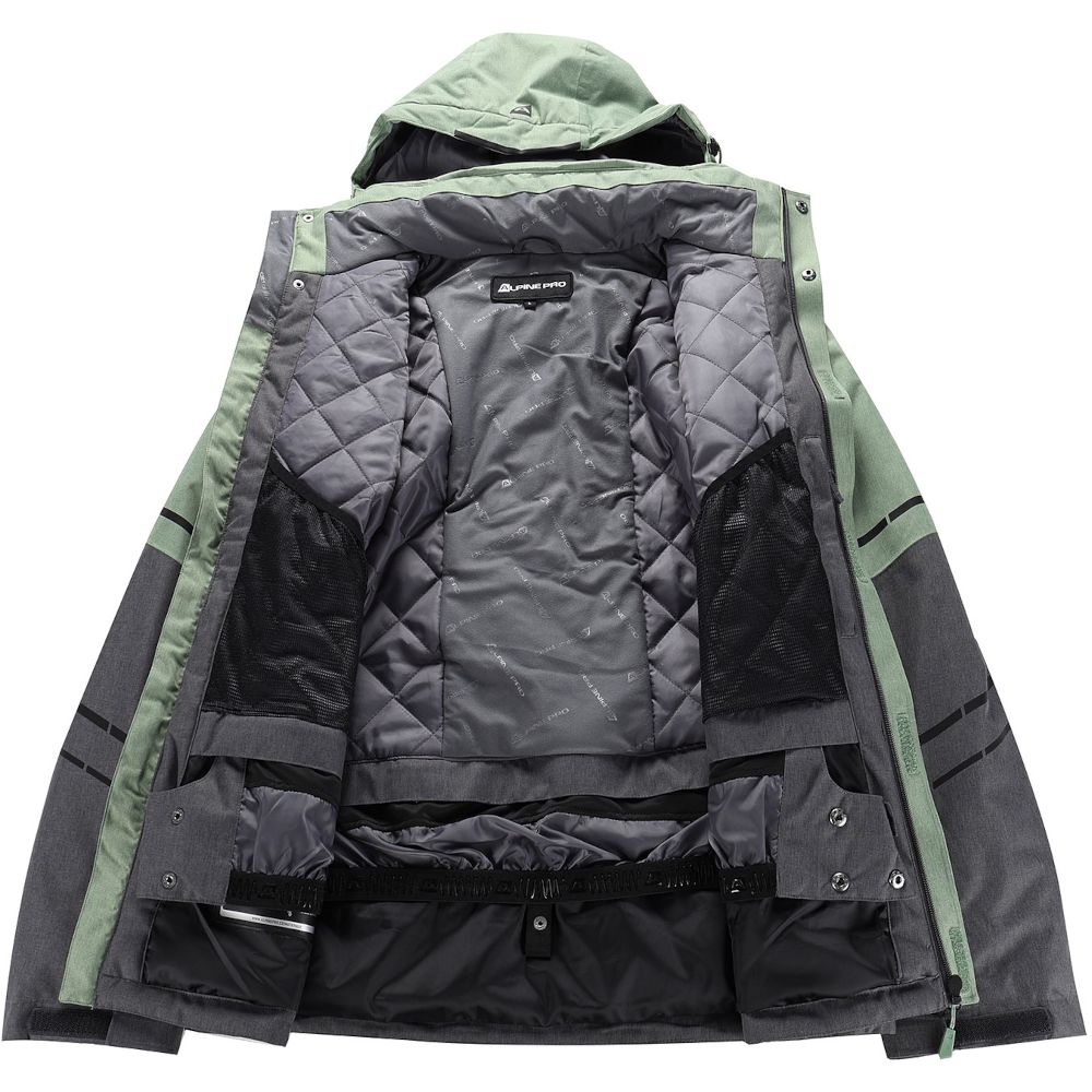 Горнолыжная мужская мембранная куртка Alpine Pro ZARIB, Green/Black, S (MJCB636722 S) - 6 - Robinzon.ua