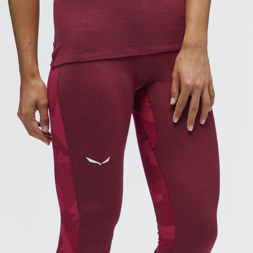Термоштани жіночі Salewa Cristallo Warm AMR W 3/4 TIGHT, Red Syrah, 40/34 (28210/1570 40/34) - 5 - Robinzon.ua
