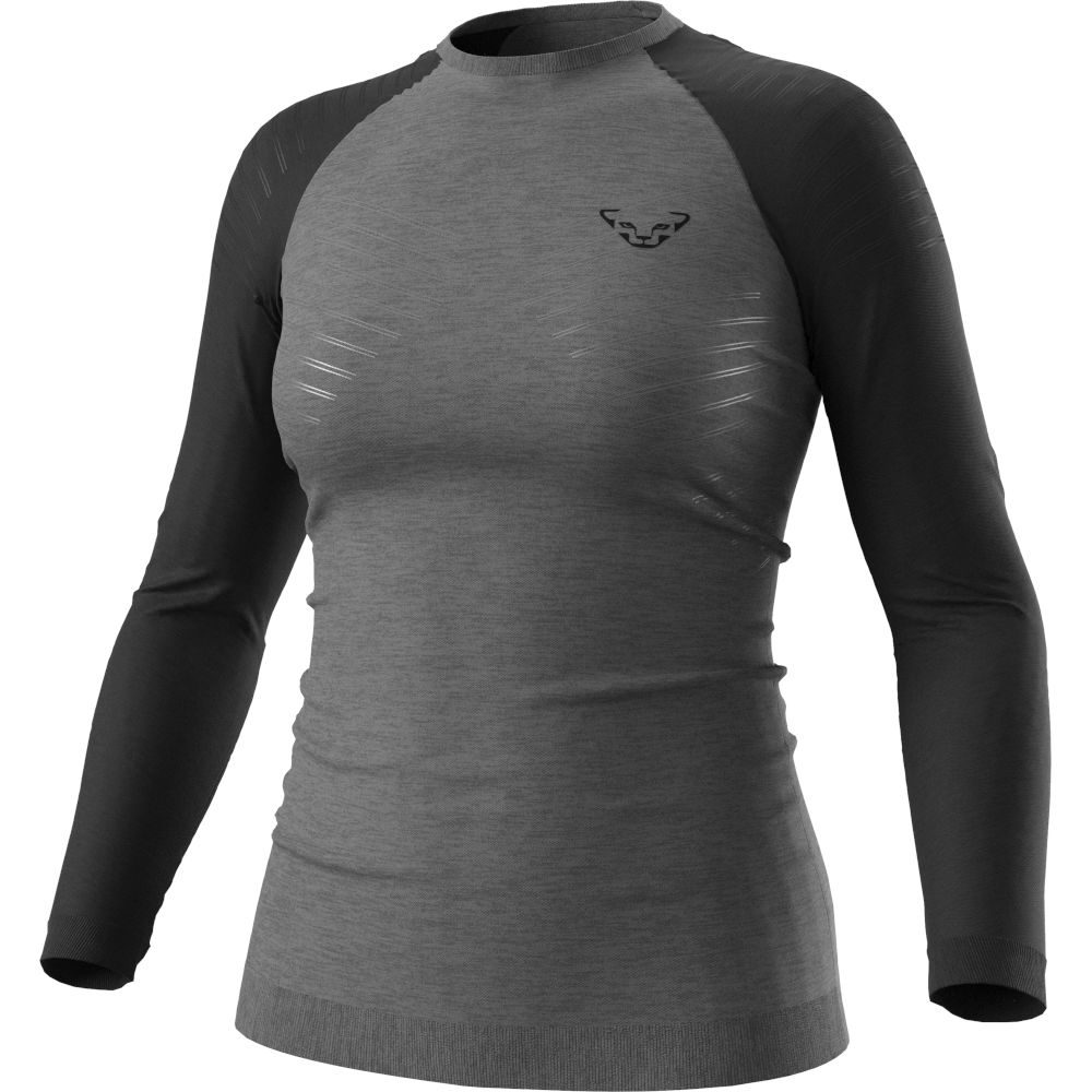 Футболка жіноча Dynafit TOUR LIGHT MERINO W L/S TEE, Grey/Black, XS (71365/0911 XS) - 2 - Robinzon.ua