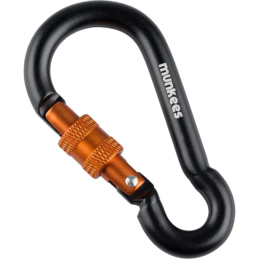 Munkees 3249 карабін Pear with Screw Lock 8 mm x 80 mm black - Robinzon.ua