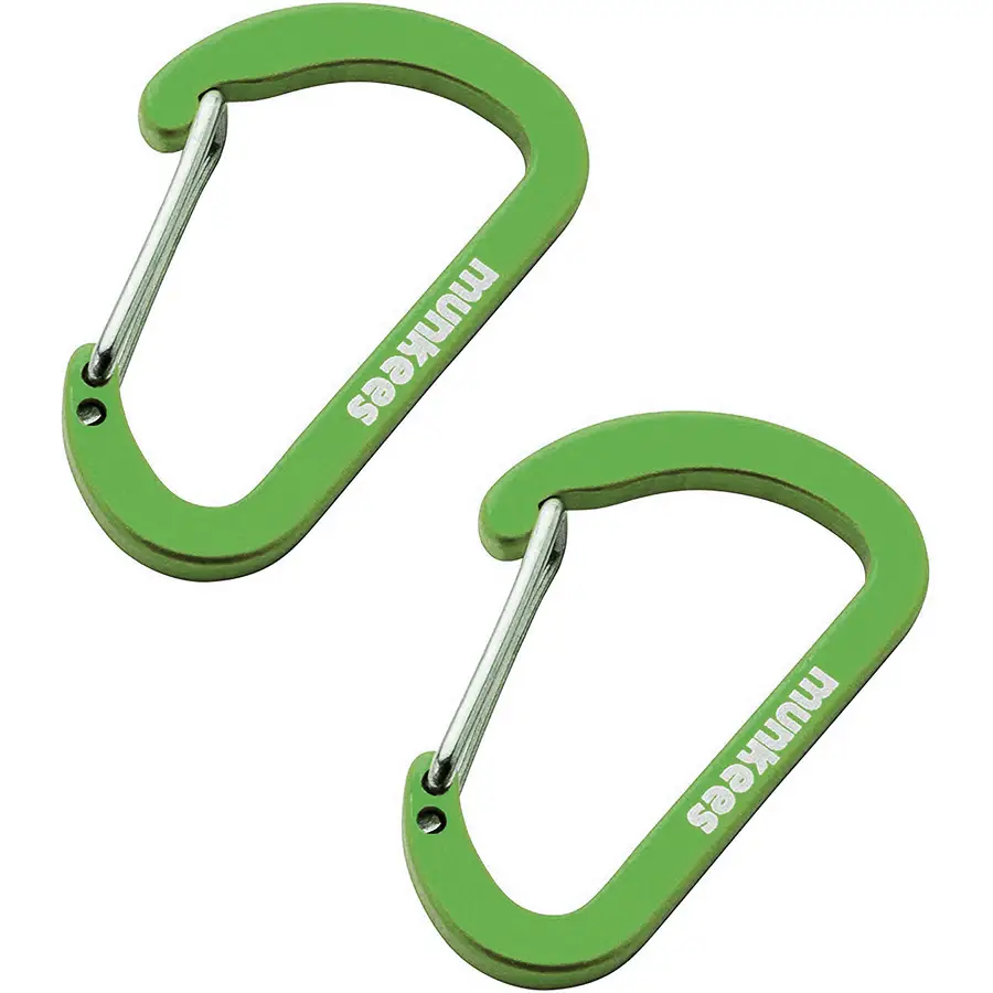 Munkees 3251 карабіни Flat Wiregate 4 mm x 40 mm 2-Pack grass green - Robinzon.ua