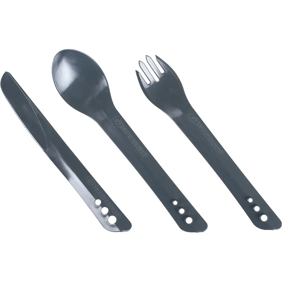 Lifeventure виделка, ложка, ніж Ellipse Cutlery graphite - Robinzon.ua