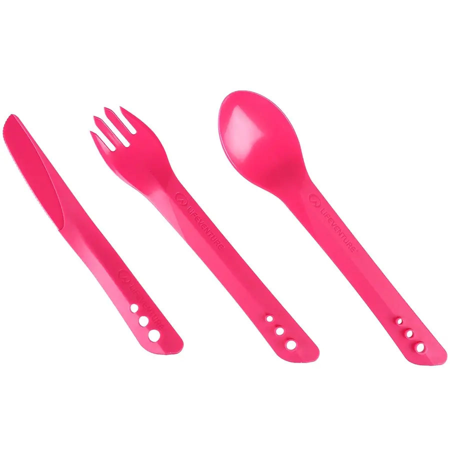 Lifeventure виделка, ложка, ніж Ellipse Cutlery pink - Robinzon.ua